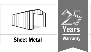 25 Years Sheet Metal Warranty