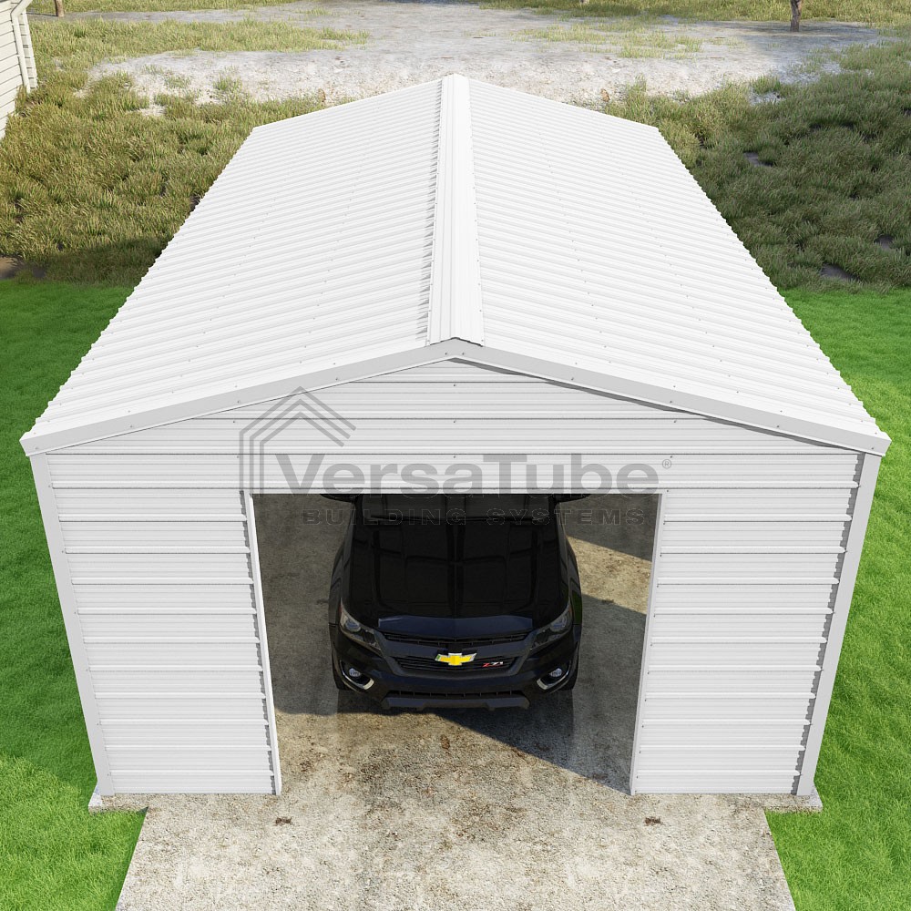 ☆THE GARAGE type27 18' x 21' x 9' Metal Garage (Enclosed Steel Building) | Sale