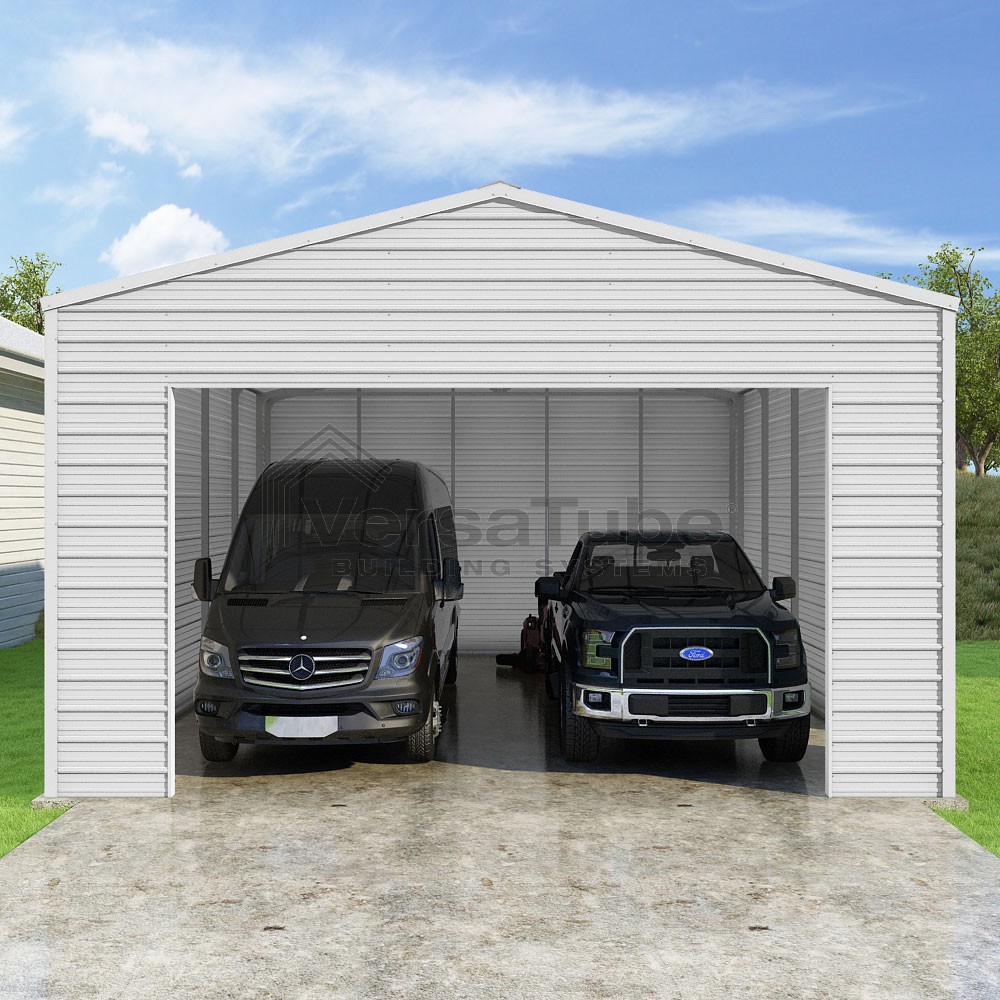 ☆THE GARAGE type27 18' x 21' x 9' Metal Garage (Enclosed Steel Building) | Sale