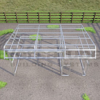 Single Slope Loafing Shed - Frame Only - 12 x 18 x 10/8