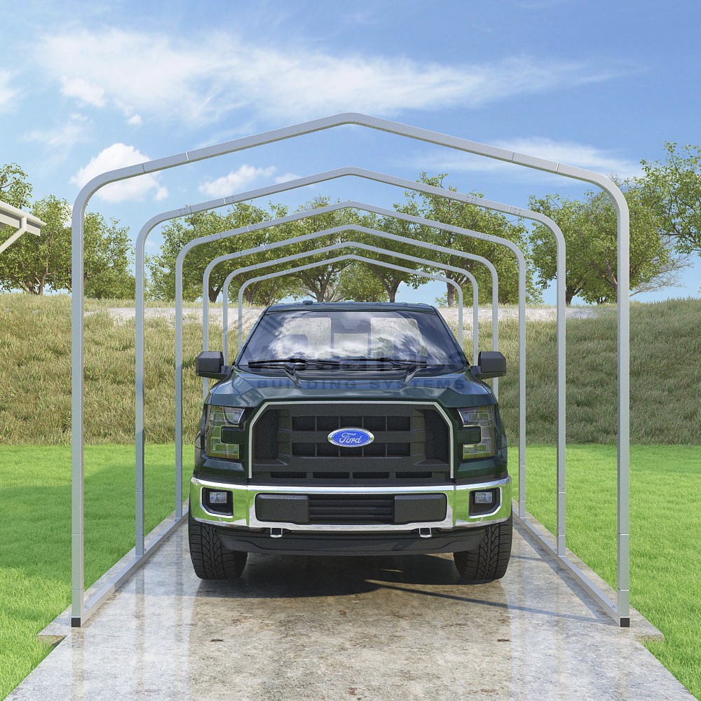 Frame Only - Classic Carport - 10'W x 22.5'L x 8'H