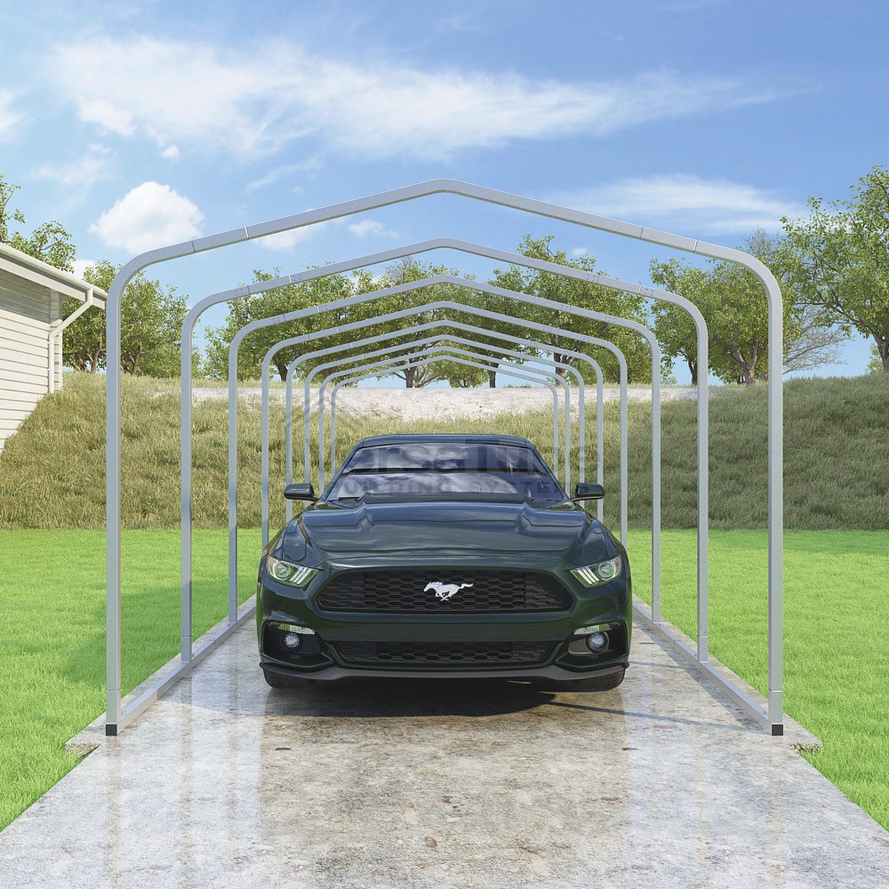 Frame Only - Classic Carport - 10'W x 31.5'L x 7'H