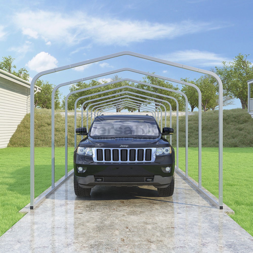 Frame Only - Classic Carport - 10'W x 40.5'L x 7'H