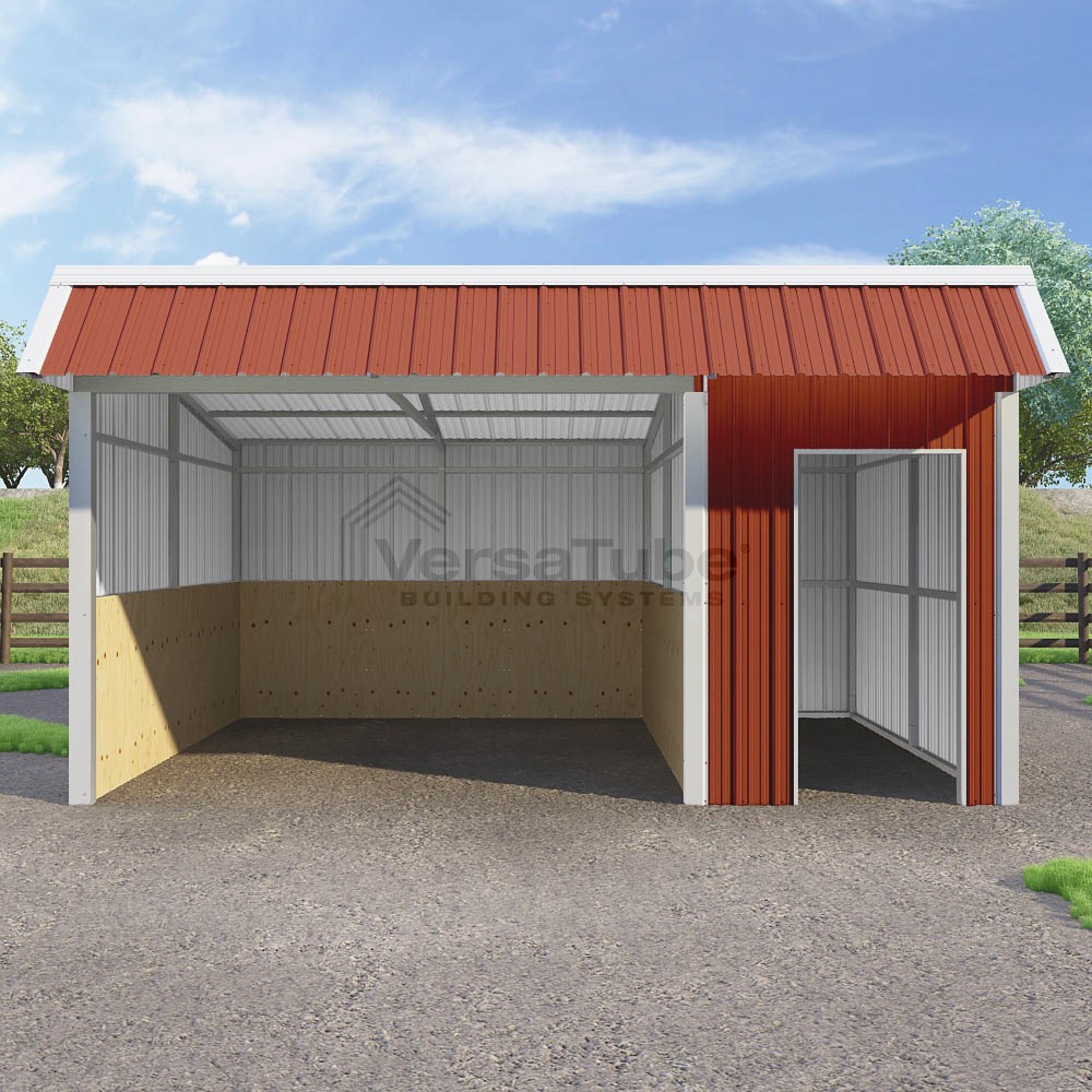 Single Slope Loafing Shed - 12 x 18 x 10/8