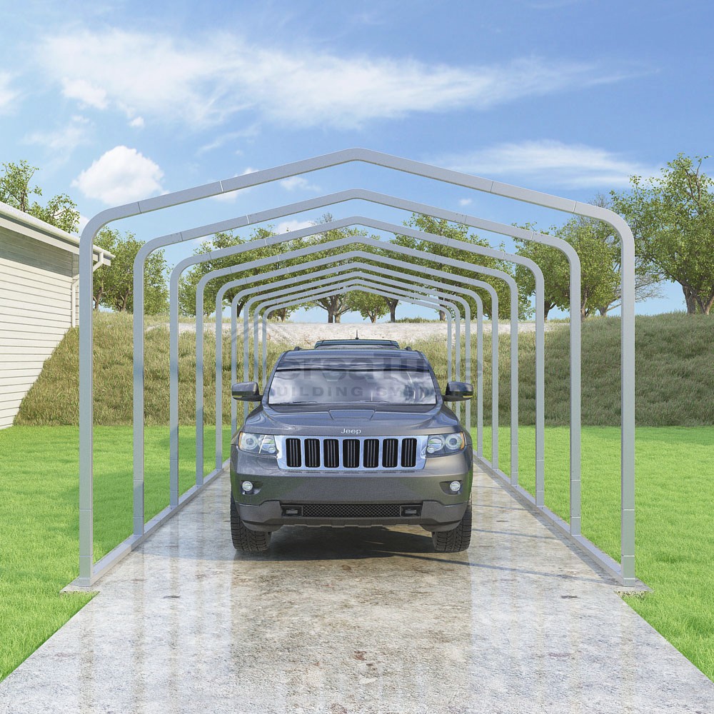 Frame Only - Classic Carport - 12'W x 36'L x 8'H