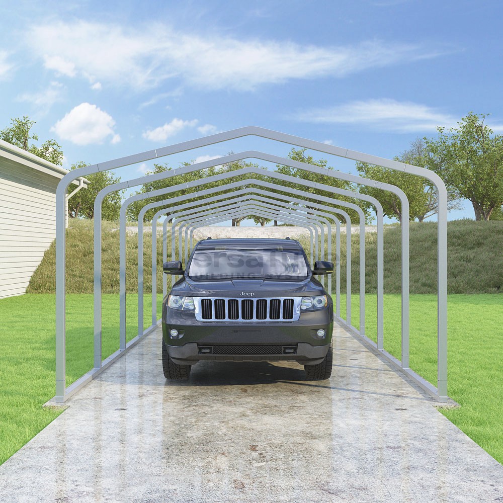 Frame Only - Classic Carport - 12'W x 40.5'L x 7'H