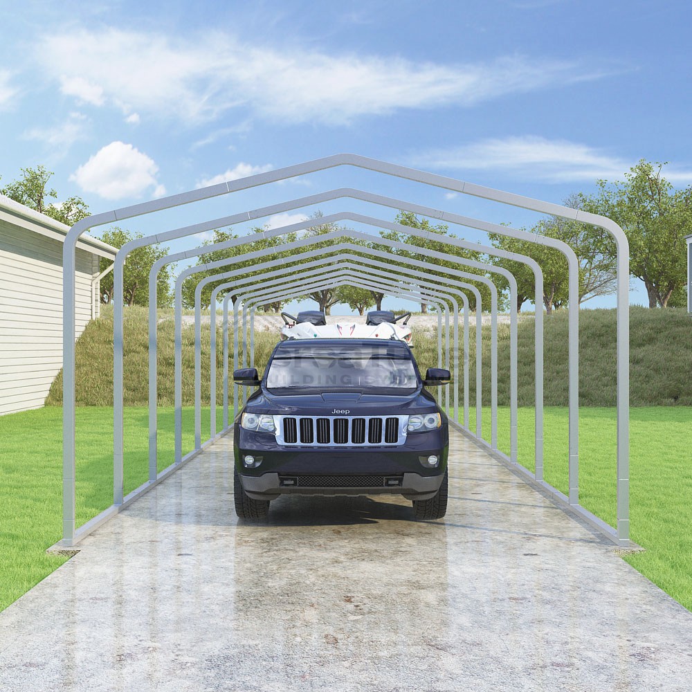 Frame Only - Classic Carport - 14'W x 40.5'L x 8'H