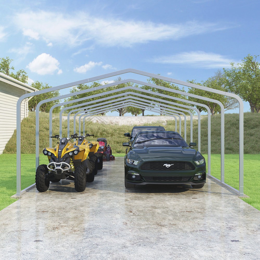 Frame Only - Classic Carport - 16'W x 31.5'L x 7'H