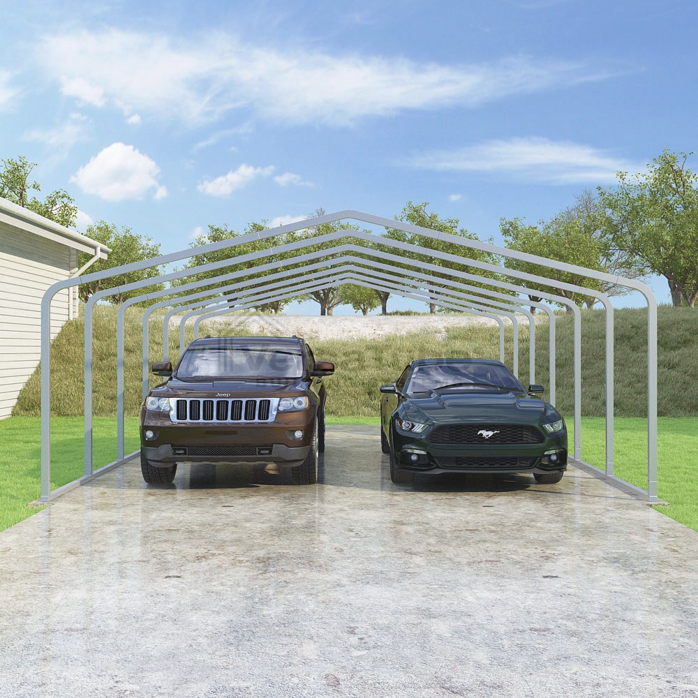 Frame Only - Classic Carport - 20'W x 27'L x 7'H