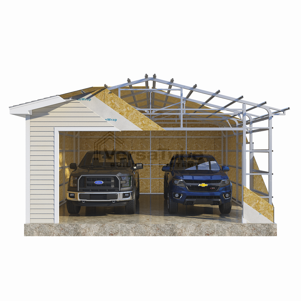 Frame Only - Summit Garage (2x3) - 21'W x 21'L x 10'H