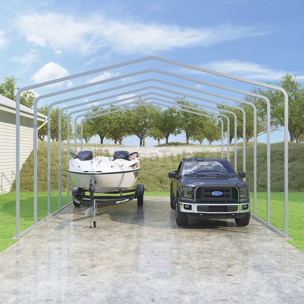 Frame Only - Classic Carport - 22'W x 27'L x 12'H