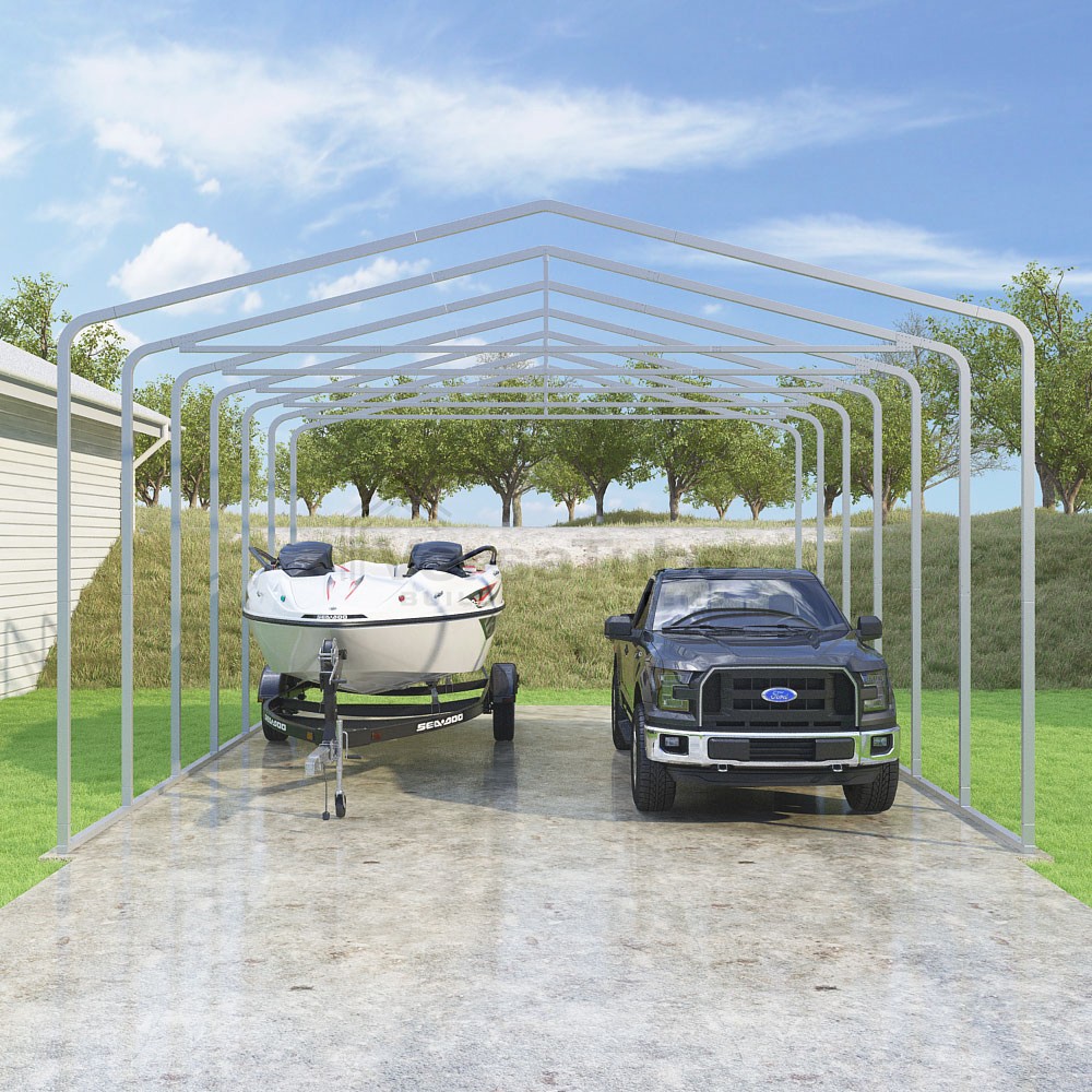 Frame Only - Classic Carport - 22'W x 27'L x 12'H