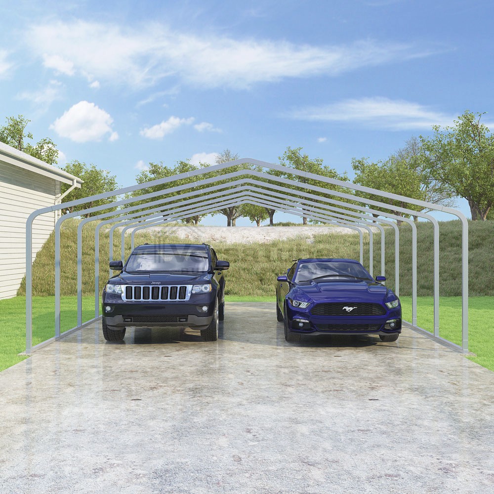 Frame Only - Classic Carport - 22'W x 27'L x 7'H