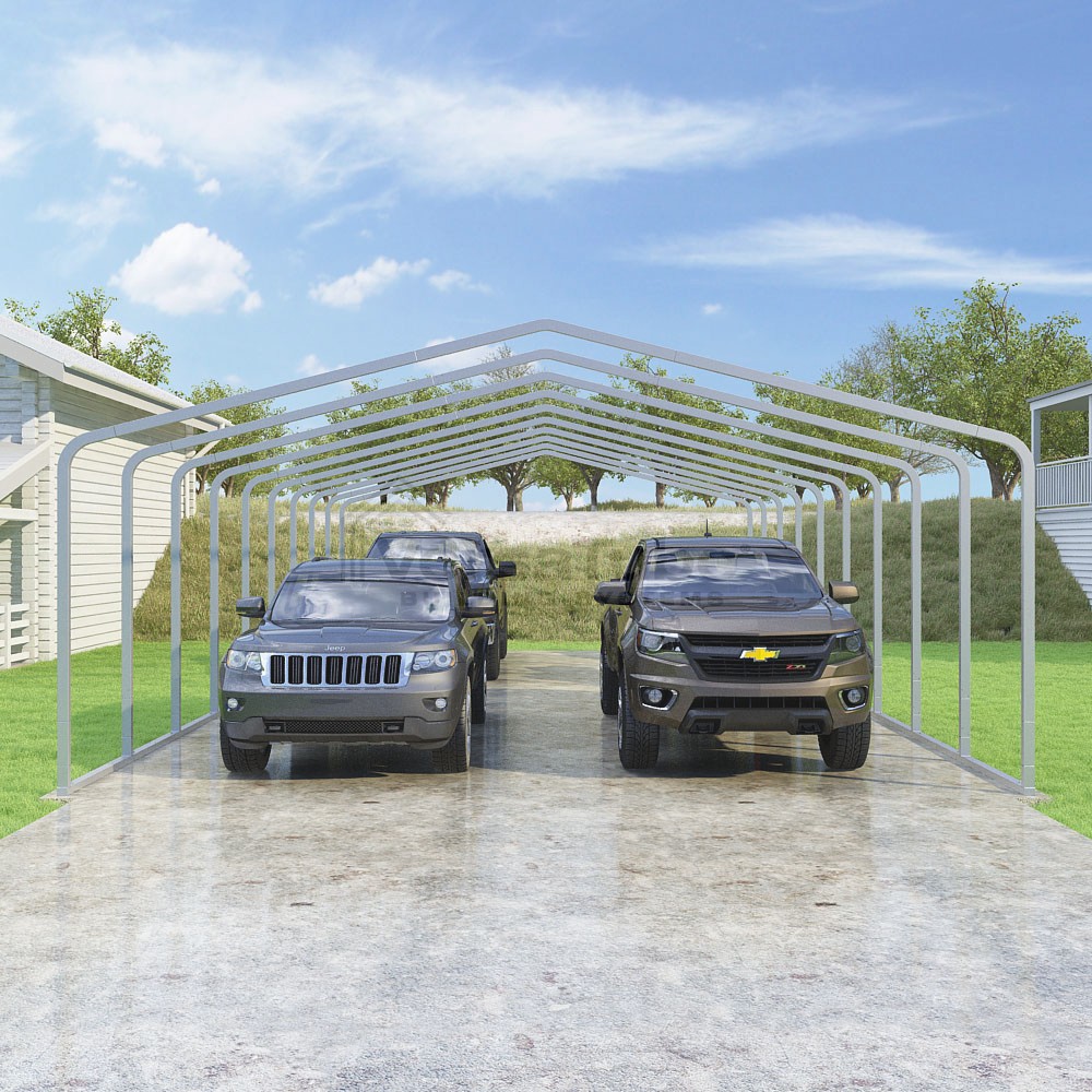 Frame Only - Classic Carport - 22'W x 40.5'L x 8'H
