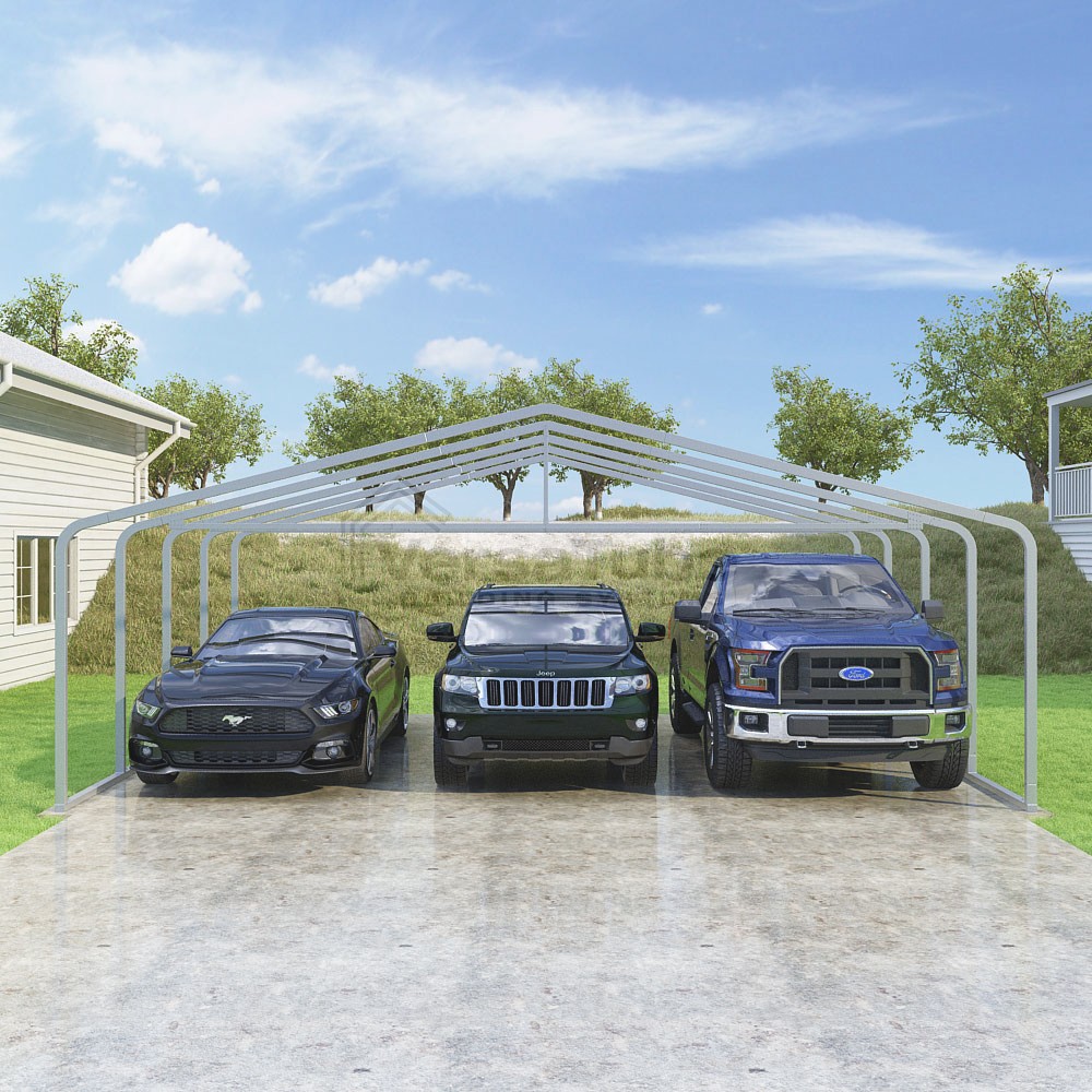 Frame Only - Classic Carport - 24'W x 18'L x 7'H