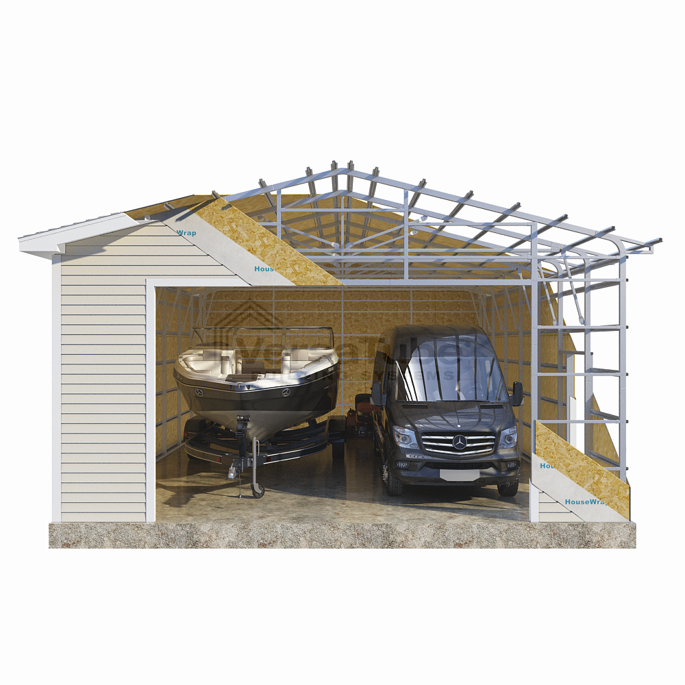 Frame Only - Summit Garage (2x3) - 24'W x 36'L x 12'H