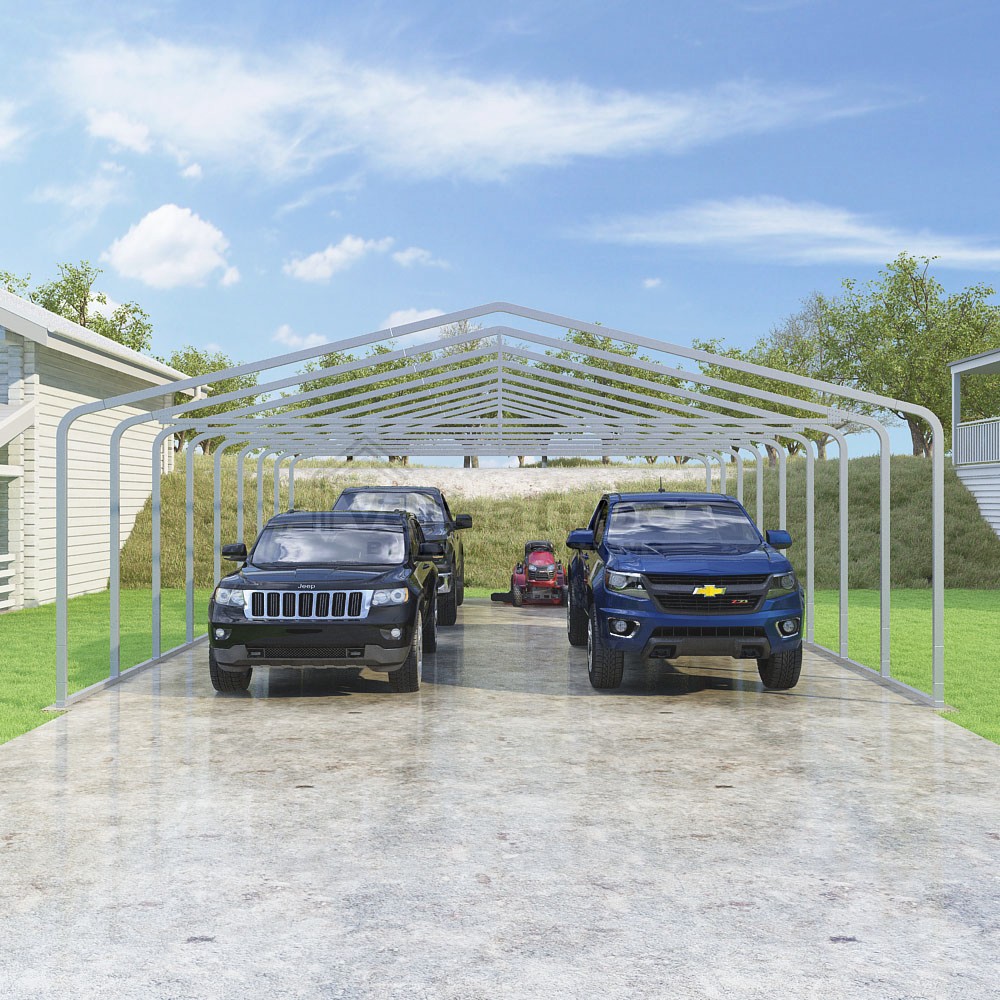 Frame Only - Classic Carport - 24'W x 36'L x 8'H