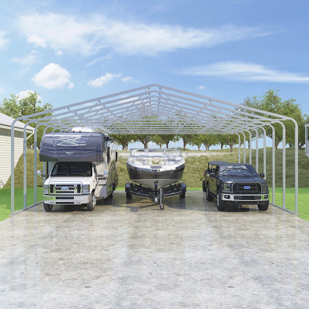 Frame Only - Classic Carport (2x4) - 36'W x 31.5'L x 12'H