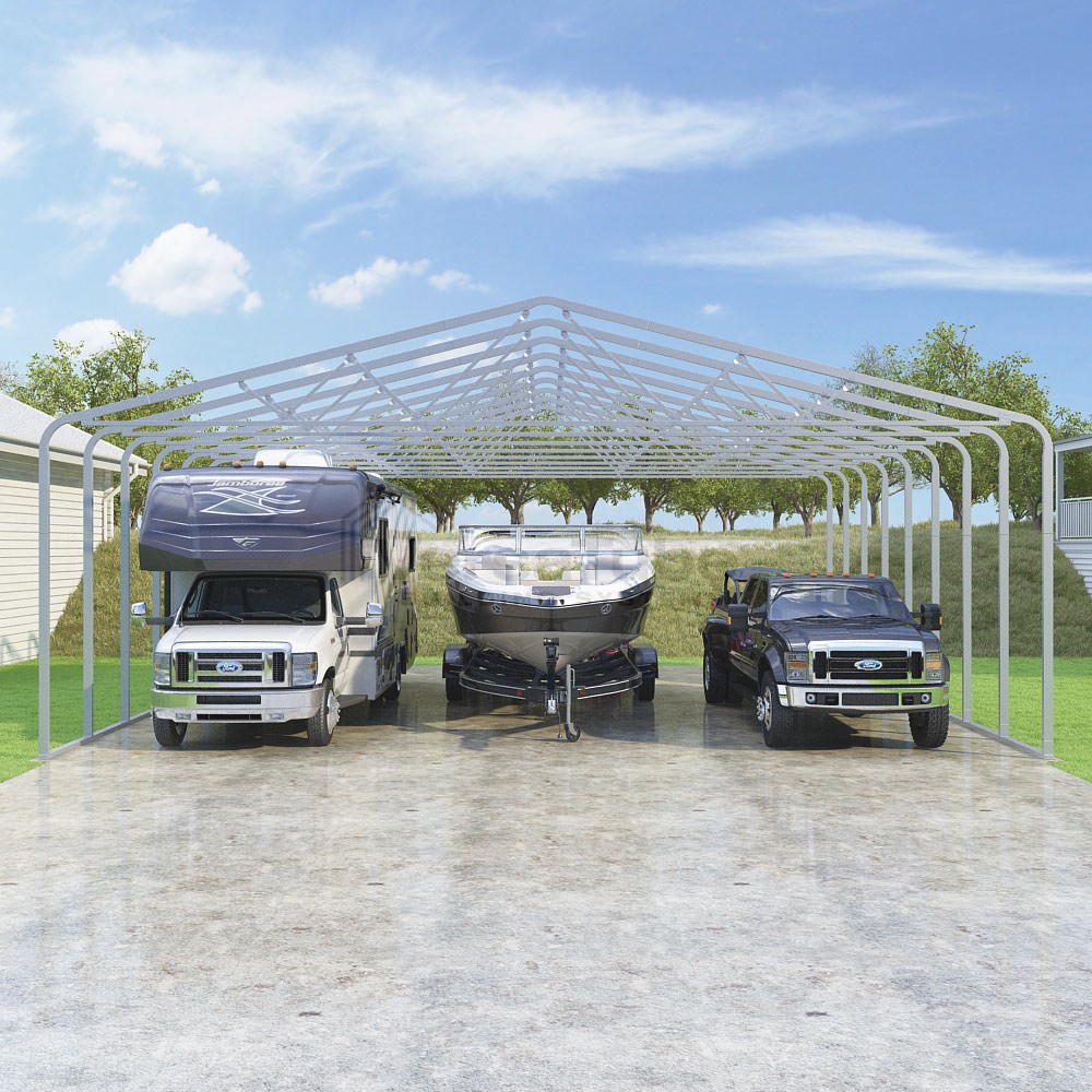 Frame Only - Classic Carport (2x4) - 36'W x 36'L x 12'H