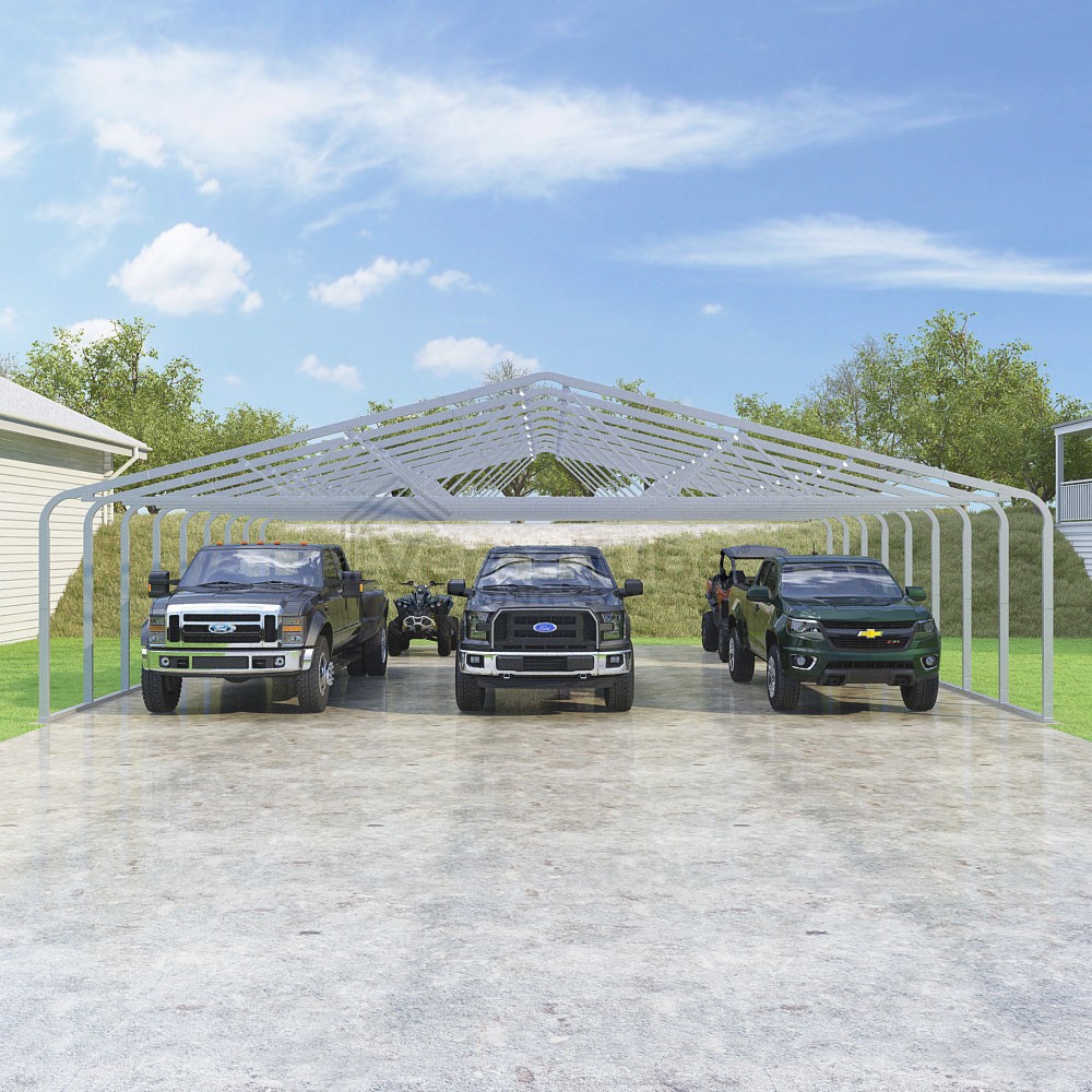 Frame Only - Classic Carport (2x4) - 36'W x 36'L x 8'H