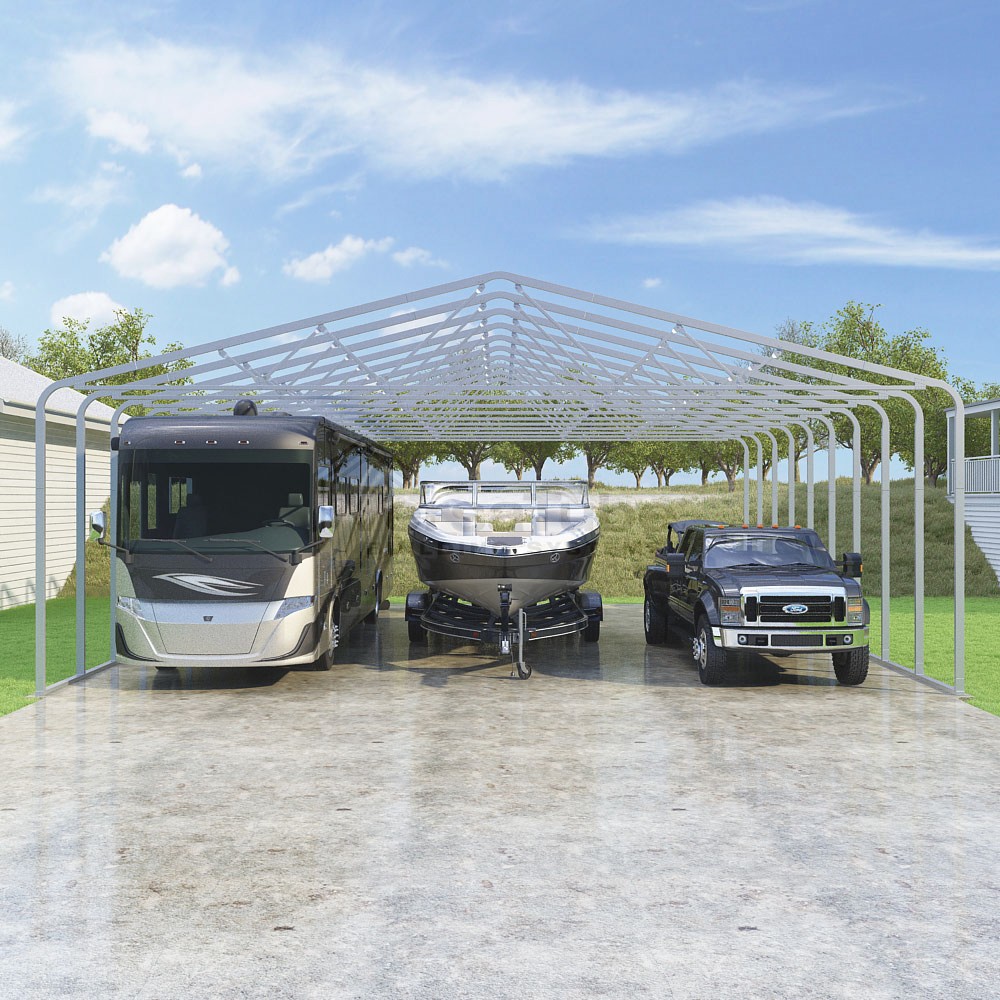 Frame Only - Classic Carport (2x4) - 36'W x 40.5'L x 12'H