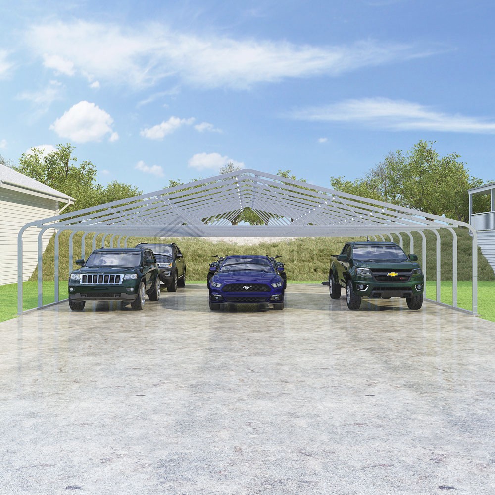 Frame Only - Classic Carport (2x4) - 36'W x 40.5'L x 7'H