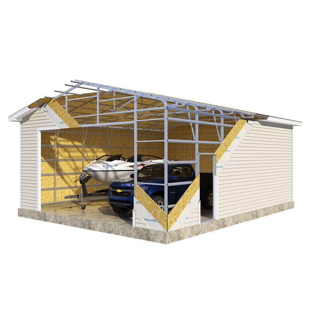 Frame Only - Summit Garage (2x3) - 24'W x 30'L x 12'H - Garage or