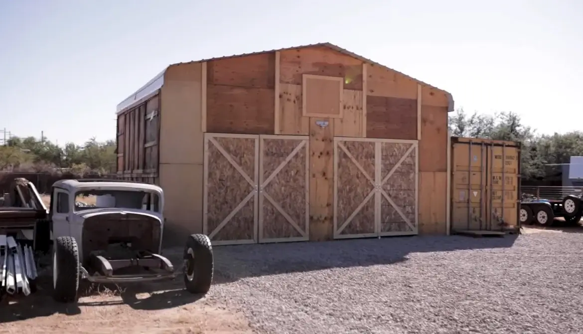 Video thumbnail of a custom VersaTube structure that has unique wood finishing on the exterior of the structure.